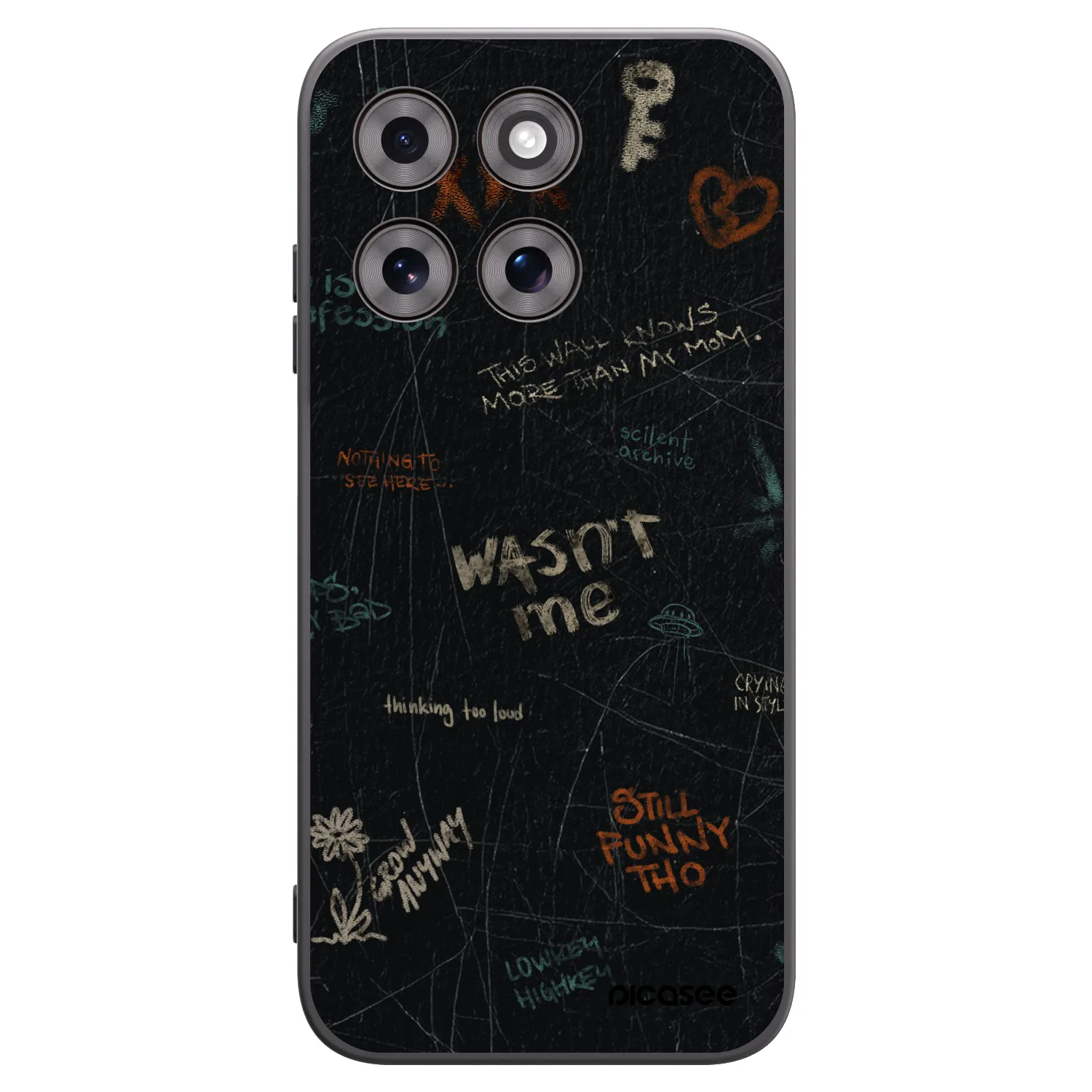 Picasee silikonowe czarne etui na Motorola Moto G77 - CONFESSION