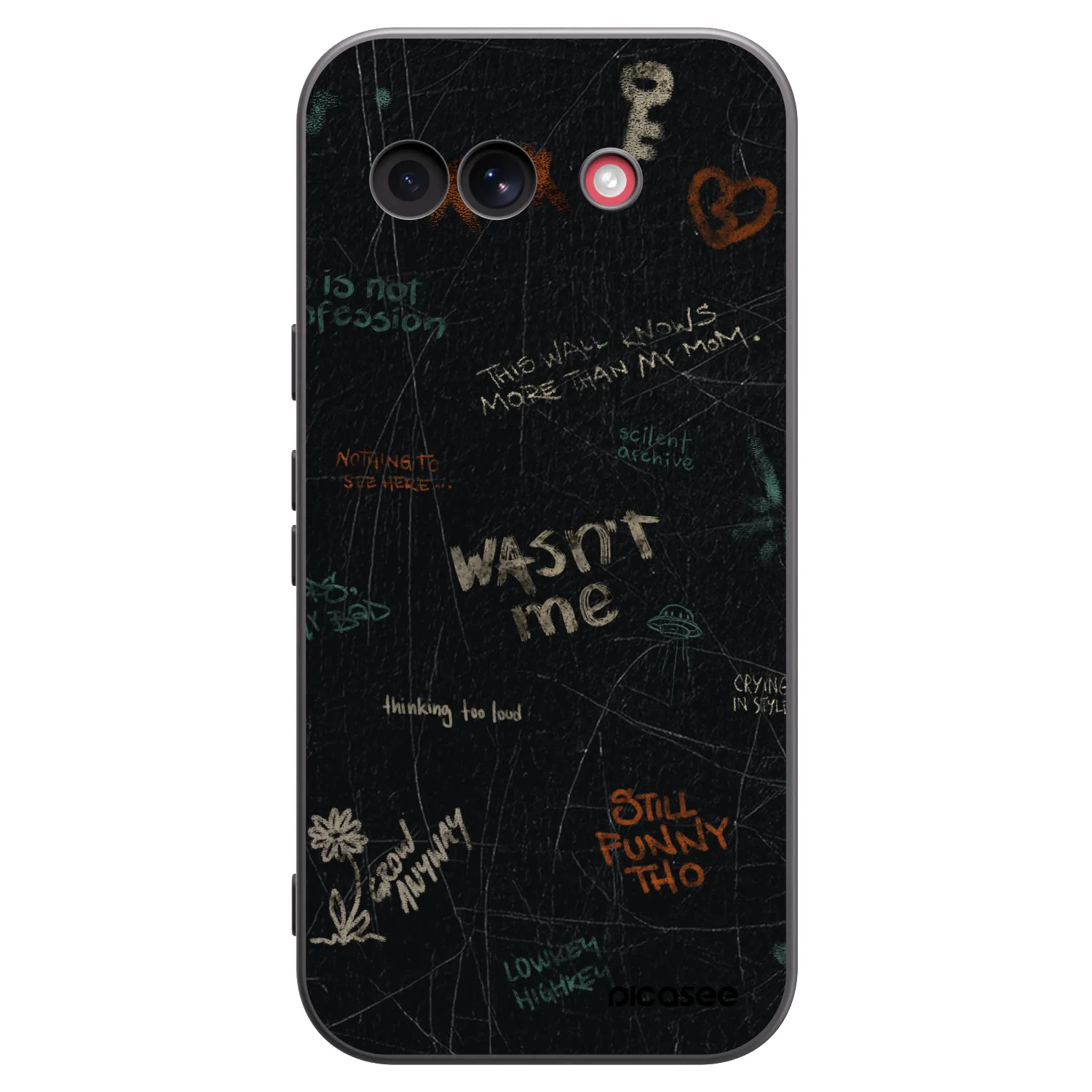 Picasee silikonowe czarne etui na Google Pixel 10a - CONFESSION