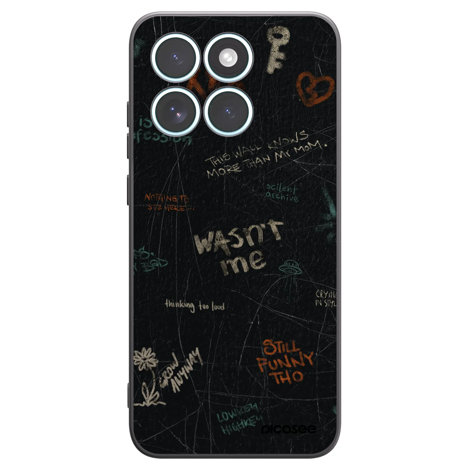 Picasee silikonowe czarne etui na Motorola Edge 70 Fusion - CONFESSION