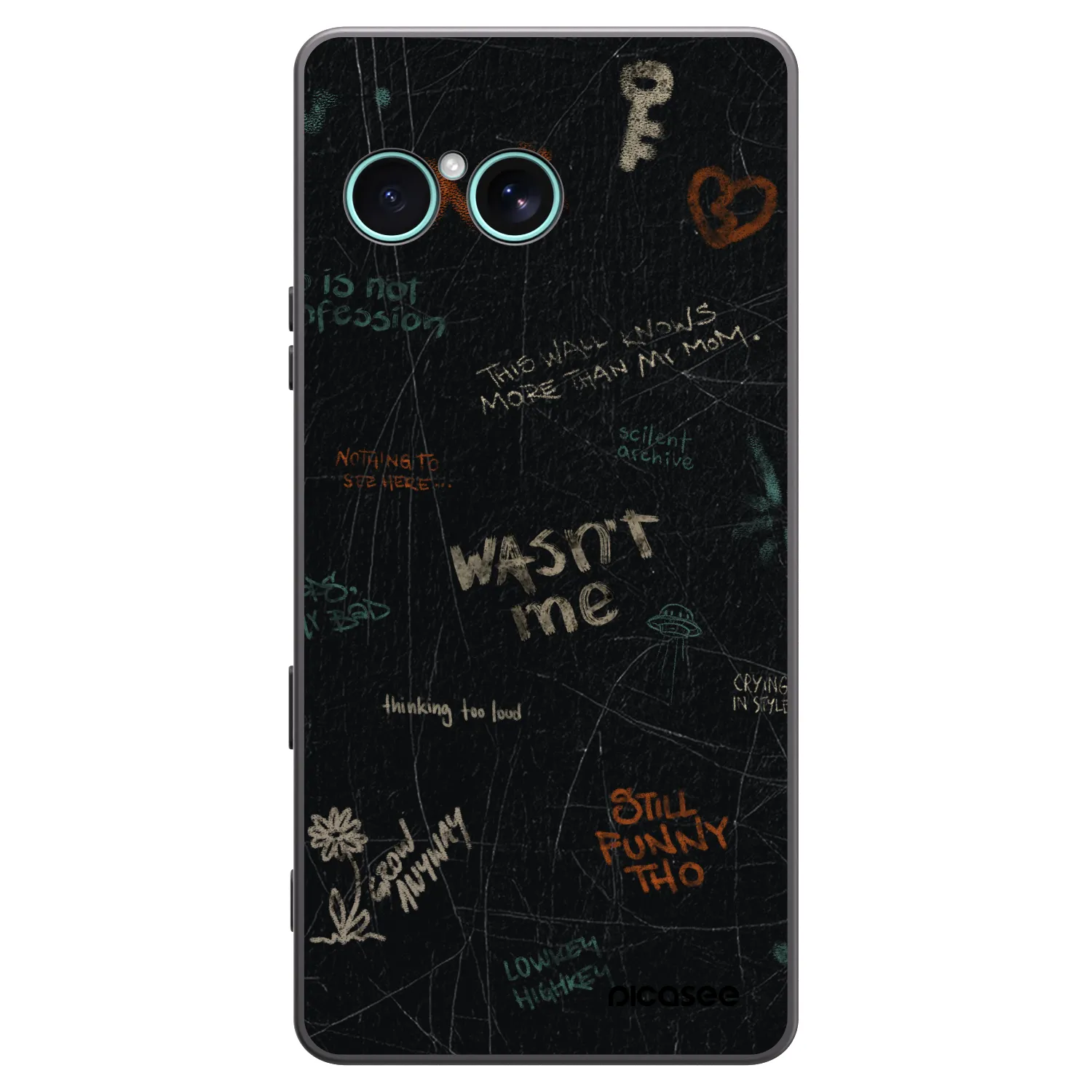 Picasee silikonowe czarne etui na Sony Xperia 10 VII - CONFESSION