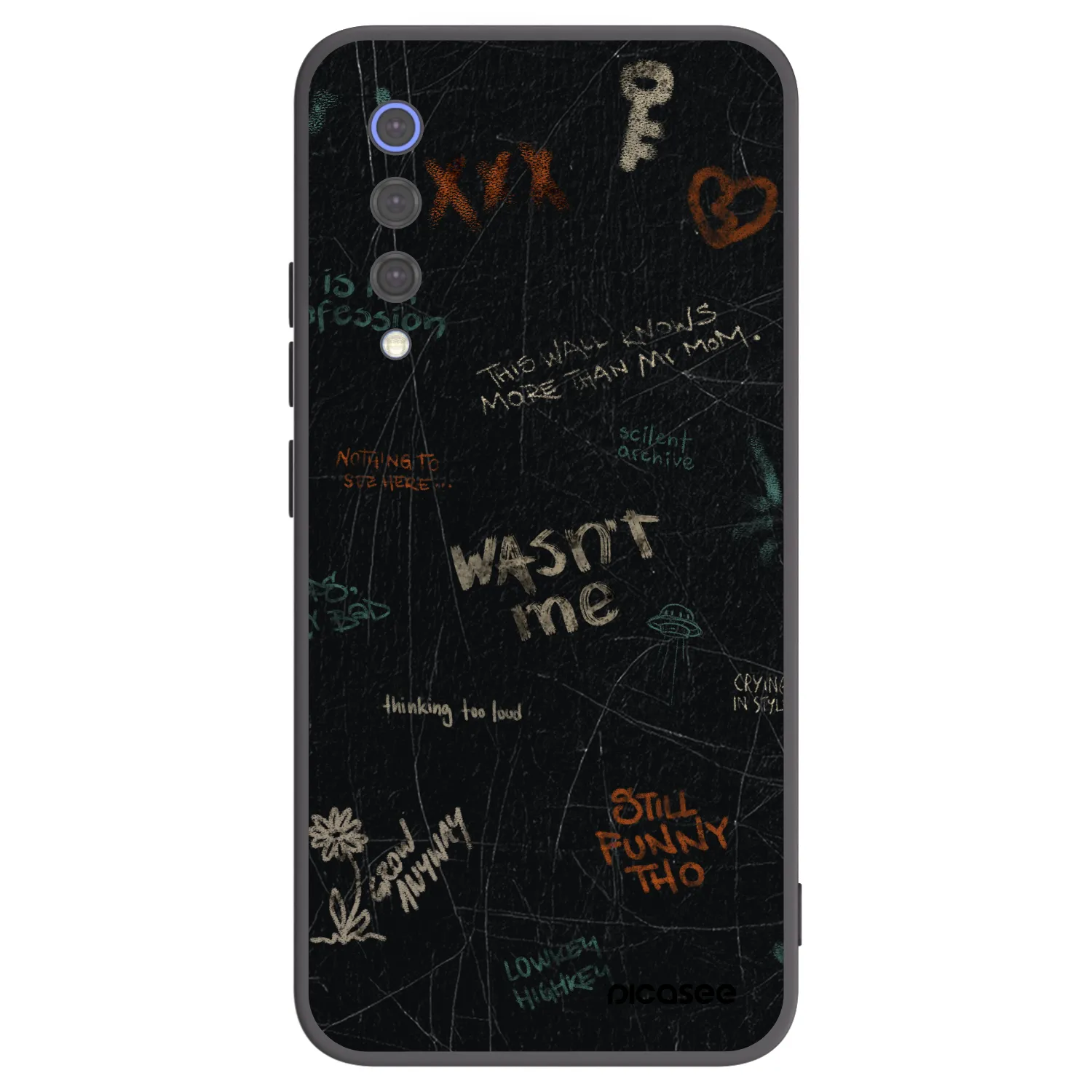 Picasee silikonowe czarne etui na Xiaomi Mi 9 SE - CONFESSION