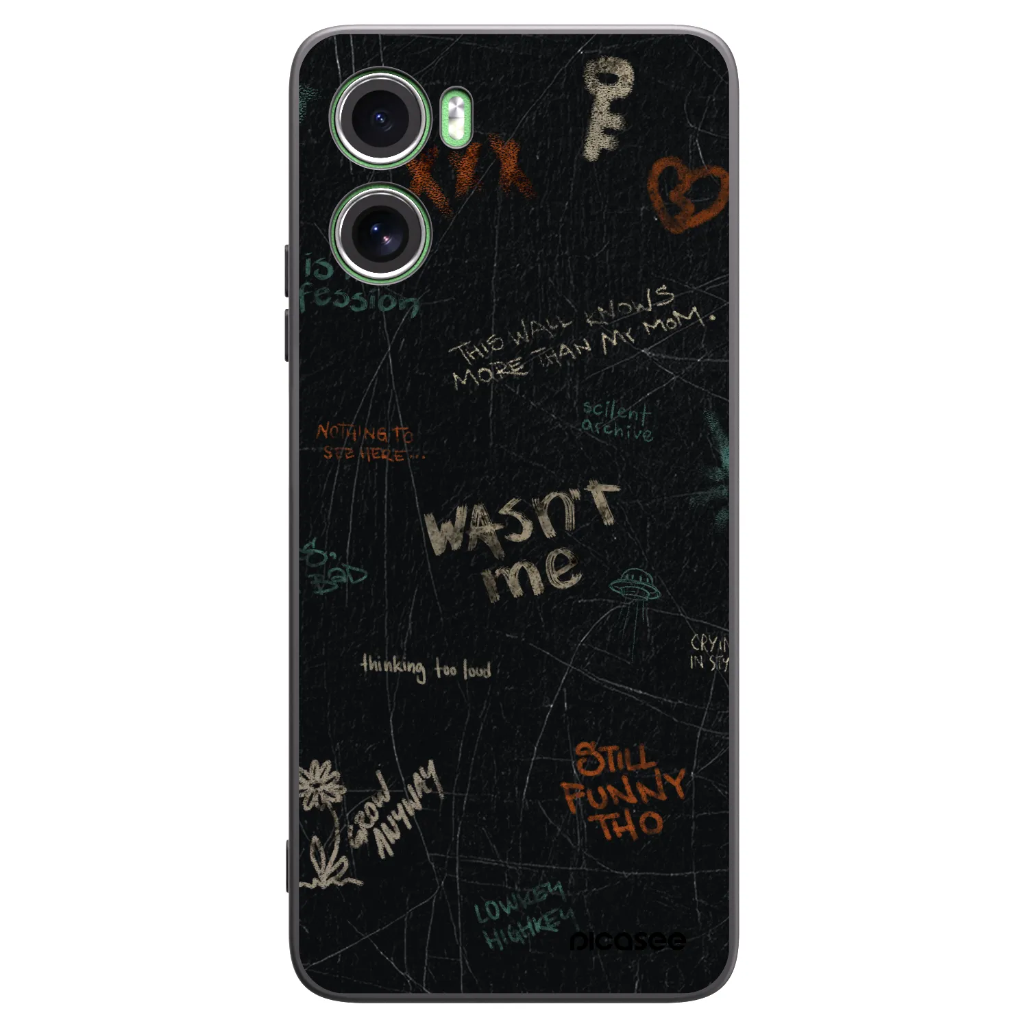 Picasee silikonowe czarne etui na Motorola Moto G06 - CONFESSION