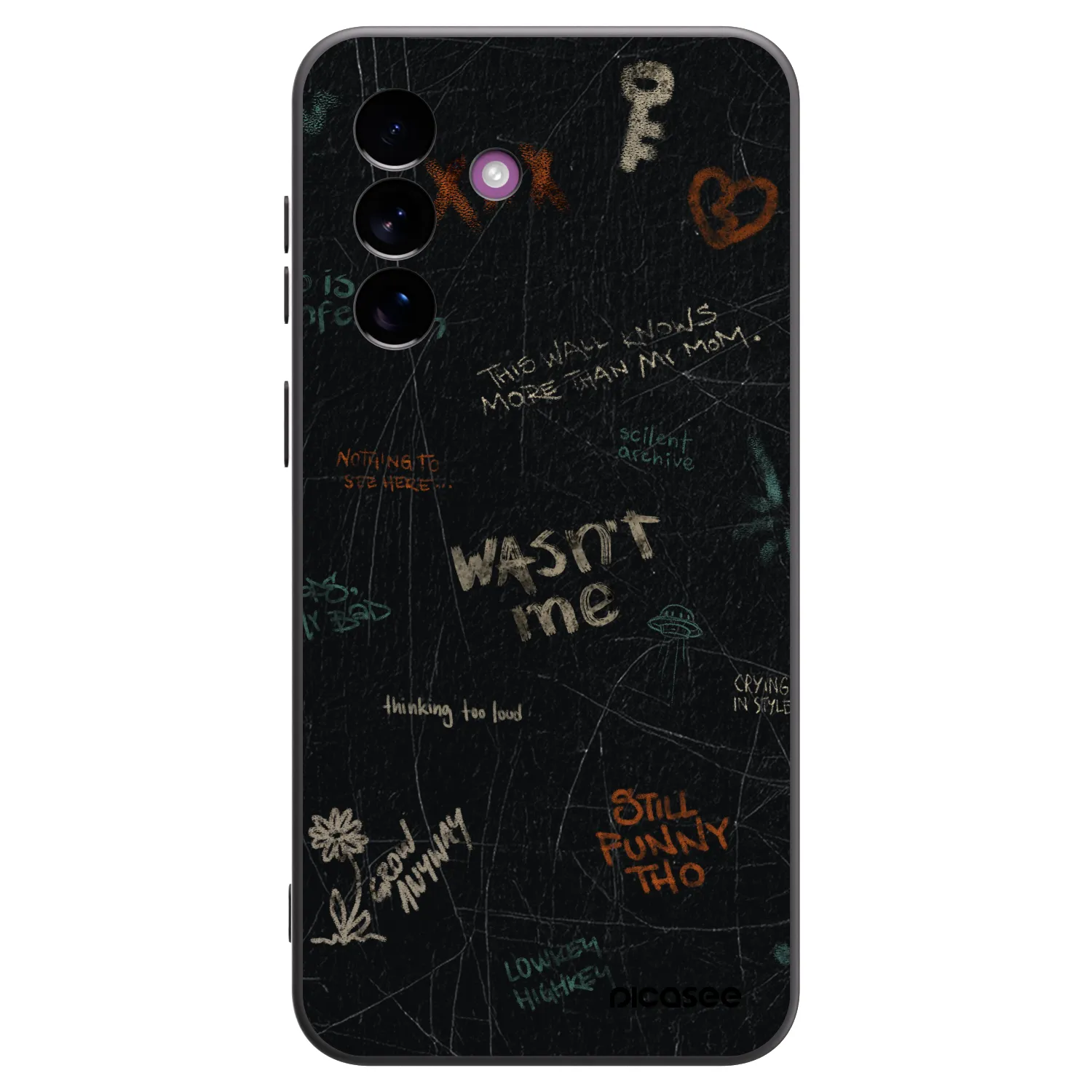 Picasee silikonowe czarne etui na Samsung Galaxy A37 - CONFESSION
