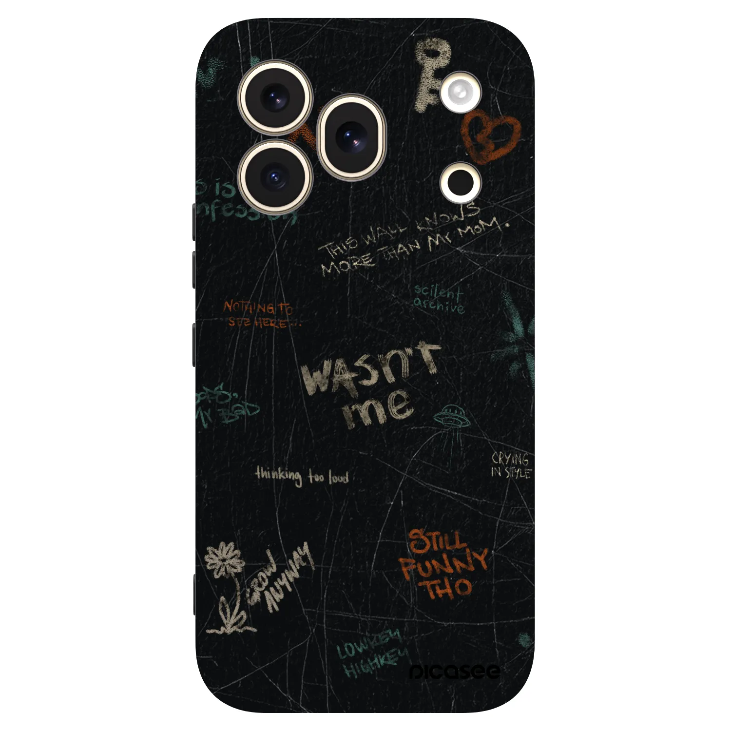 Picasee silikonowe czarne etui na Honor 600 Pro - CONFESSION