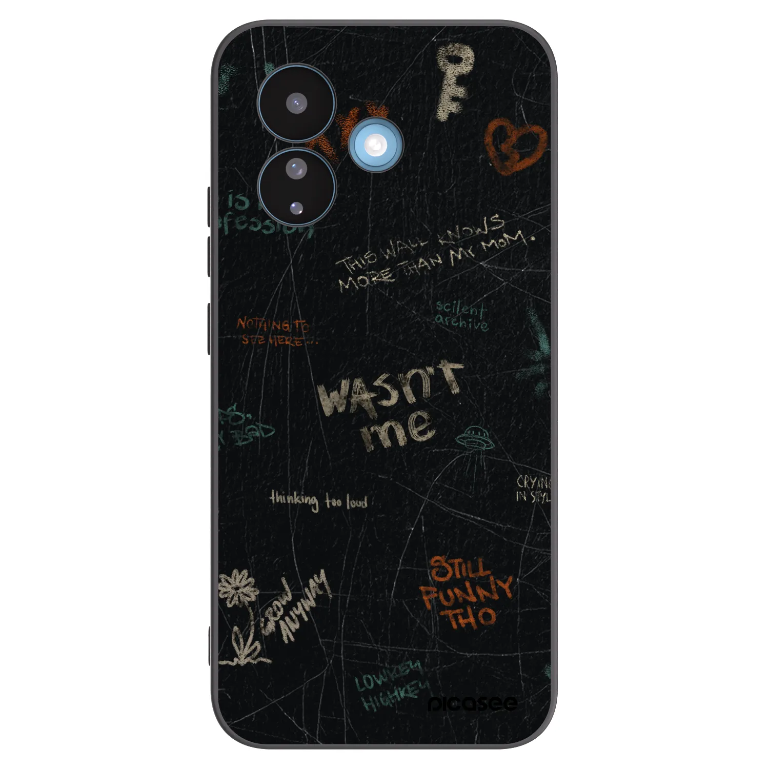 Picasee silikonowe czarne etui na Xiaomi Redmi Note 17 Pro 5G - CONFESSION