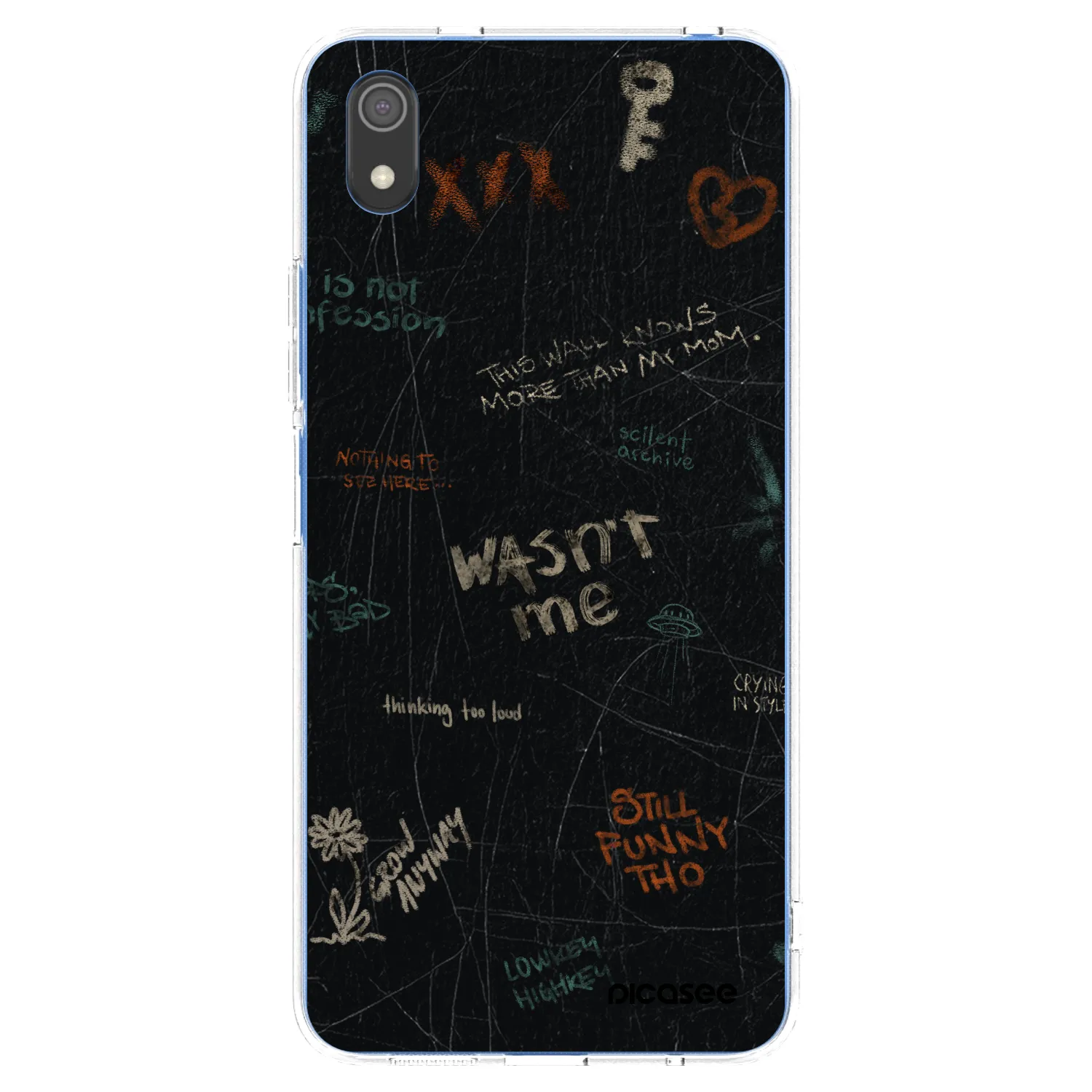 Picasee silikonowe przeźroczyste etui na Xiaomi Redmi 7A - CONFESSION