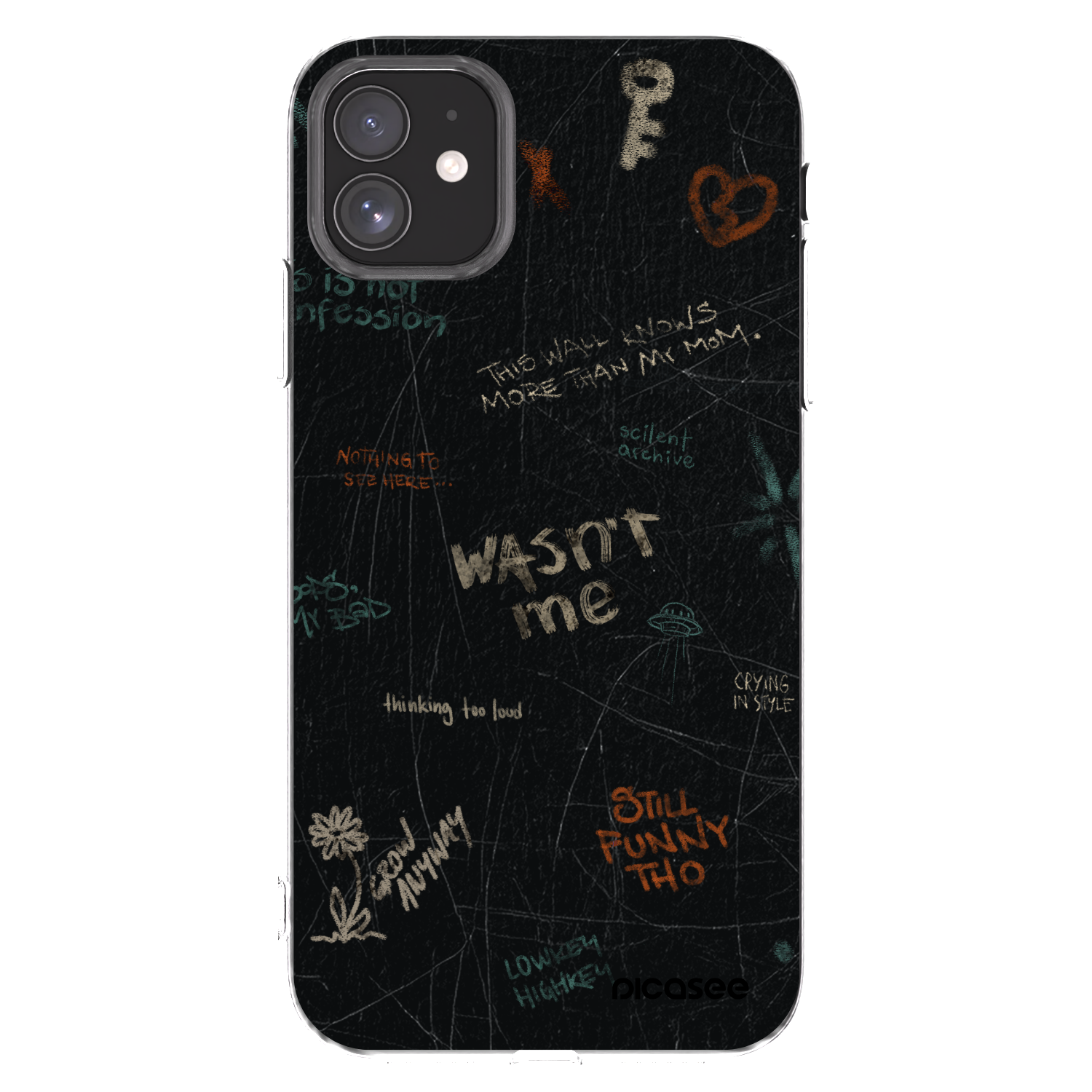 Picasee silikonowe przeźroczyste etui na Apple iPhone 11 - CONFESSION