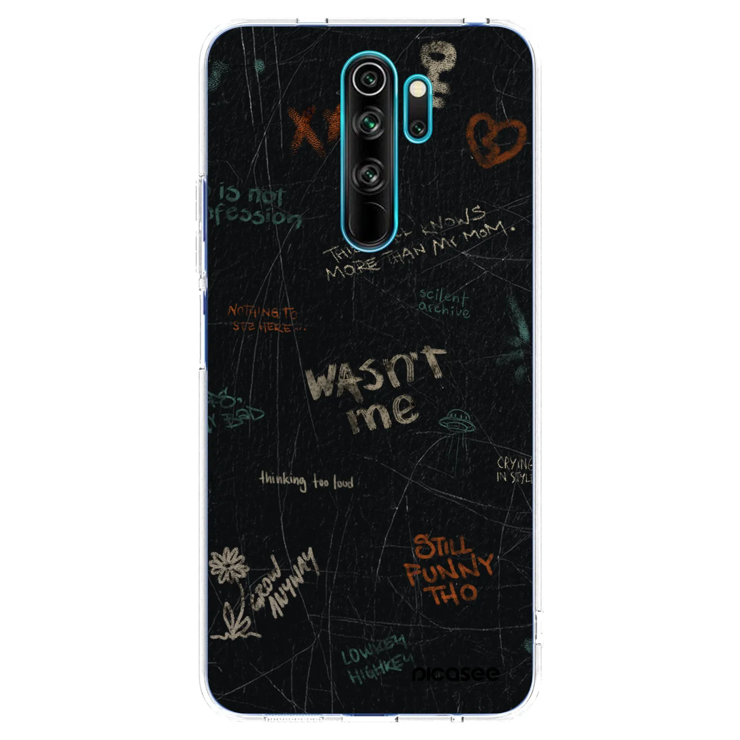 Picasee silikonowe przeźroczyste etui na Xiaomi Redmi Note 8 Pro - CONFESSION