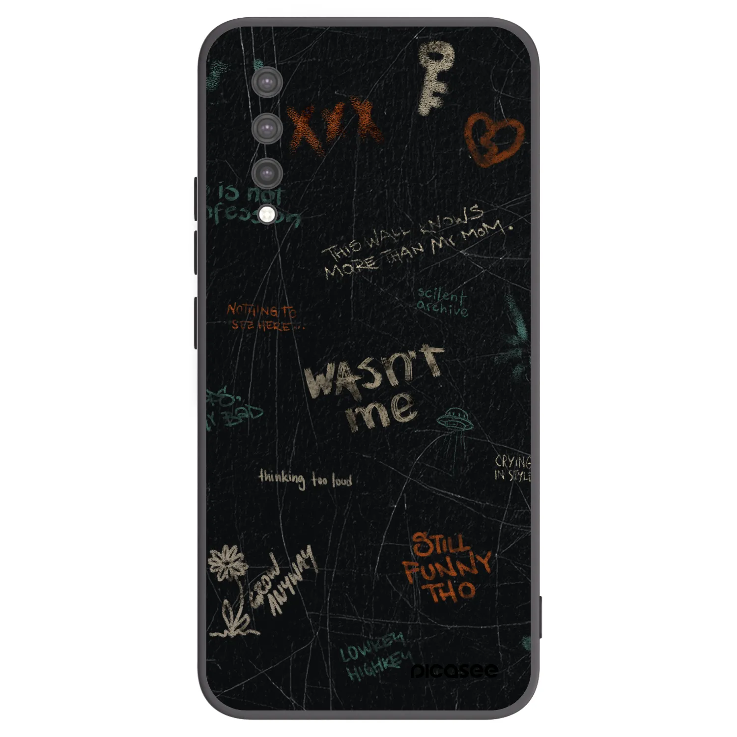 Picasee silikonowe czarne etui na Xiaomi Mi 9 Lite - CONFESSION