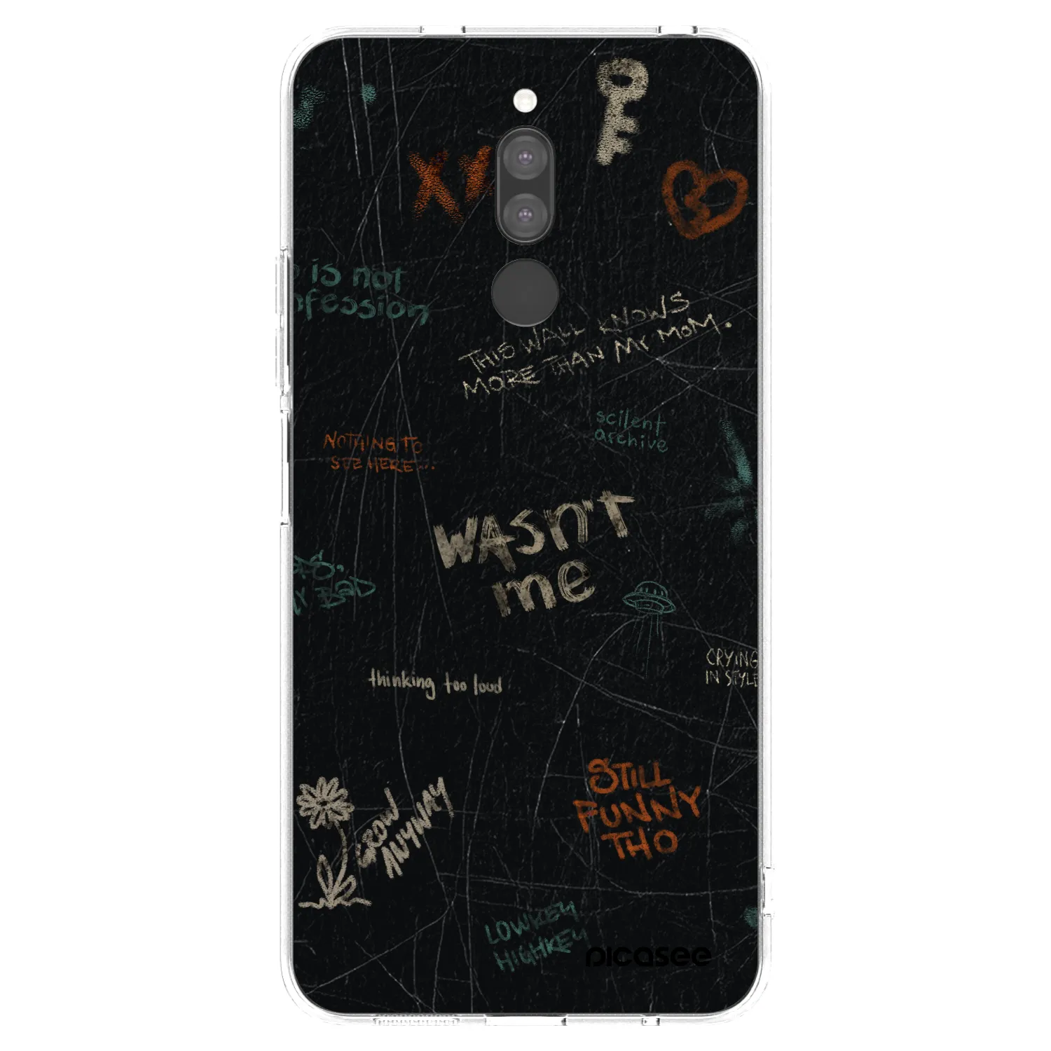Picasee silikonowe przeźroczyste etui na Xiaomi Redmi 8 - CONFESSION