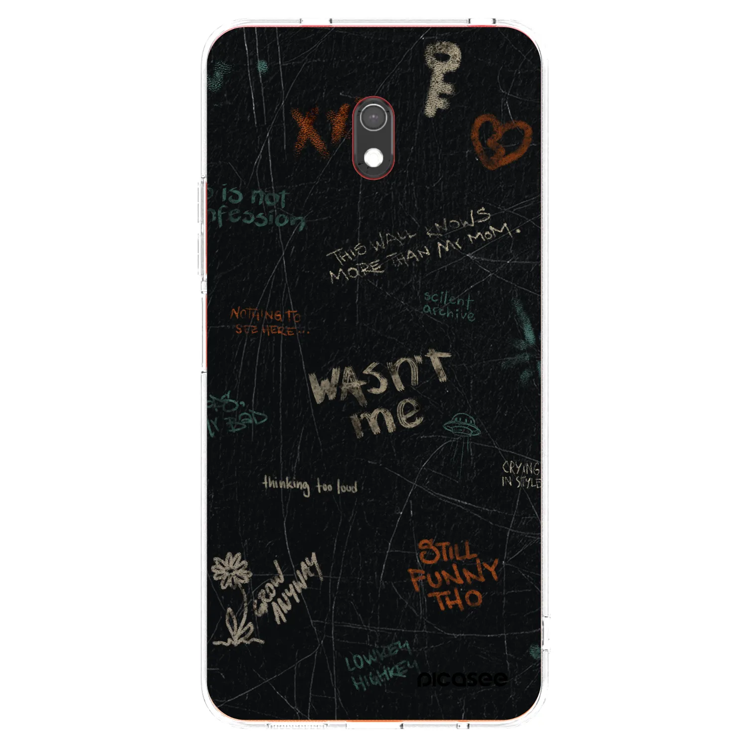 Picasee silikonowe przeźroczyste etui na Xiaomi Redmi 8A - CONFESSION
