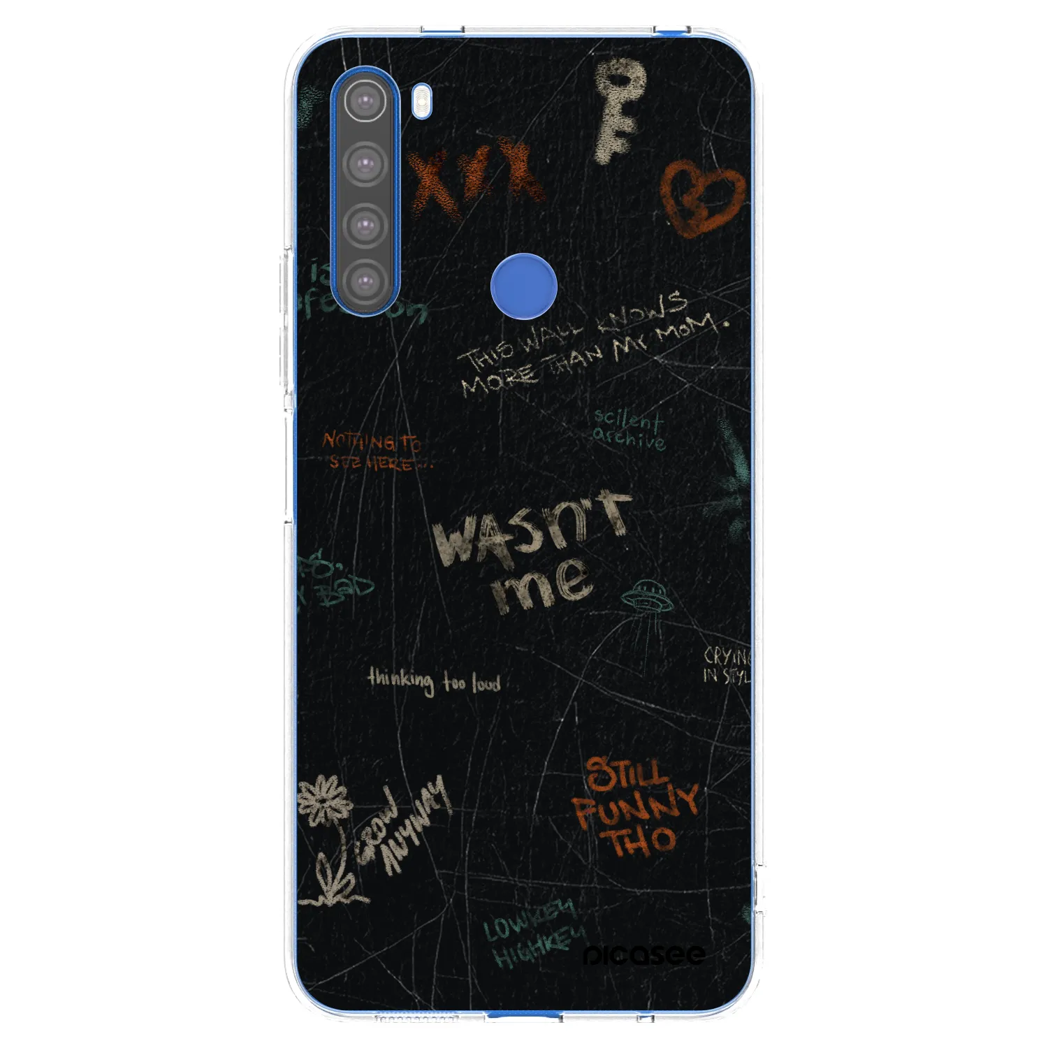Picasee silikonowe przeźroczyste etui na Xiaomi Redmi Note 8T - CONFESSION