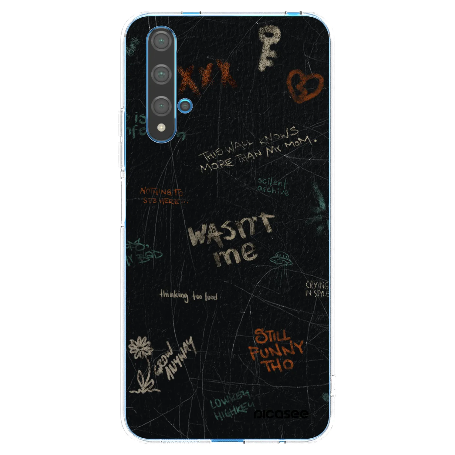 Picasee silikonowe przeźroczyste etui na Huawei Nova 5T - CONFESSION