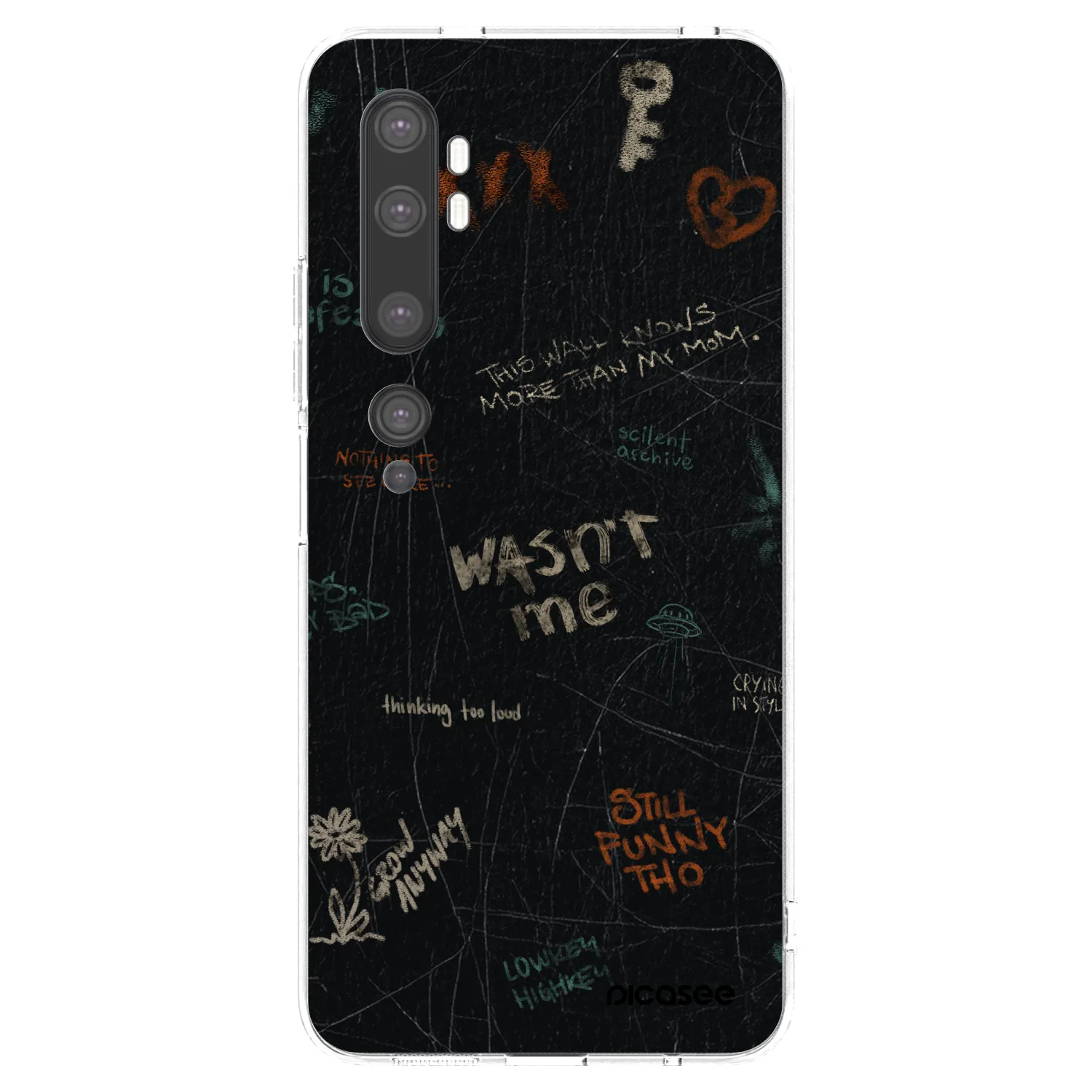 Picasee silikonowe przeźroczyste etui na Xiaomi Mi Note 10 (Pro) - CONFESSION