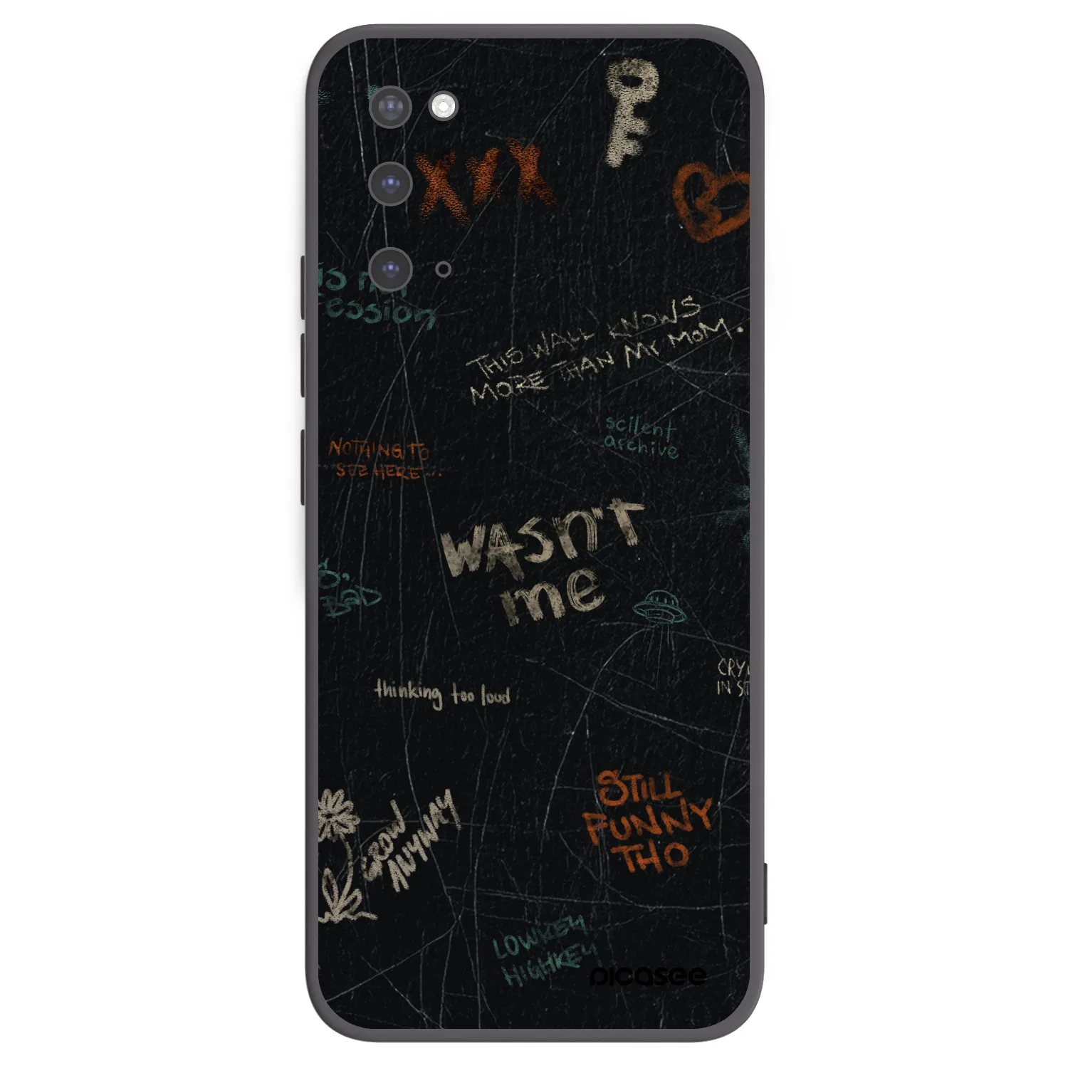 Picasee silikonowe czarne etui na Samsung Galaxy S20 G980F - CONFESSION