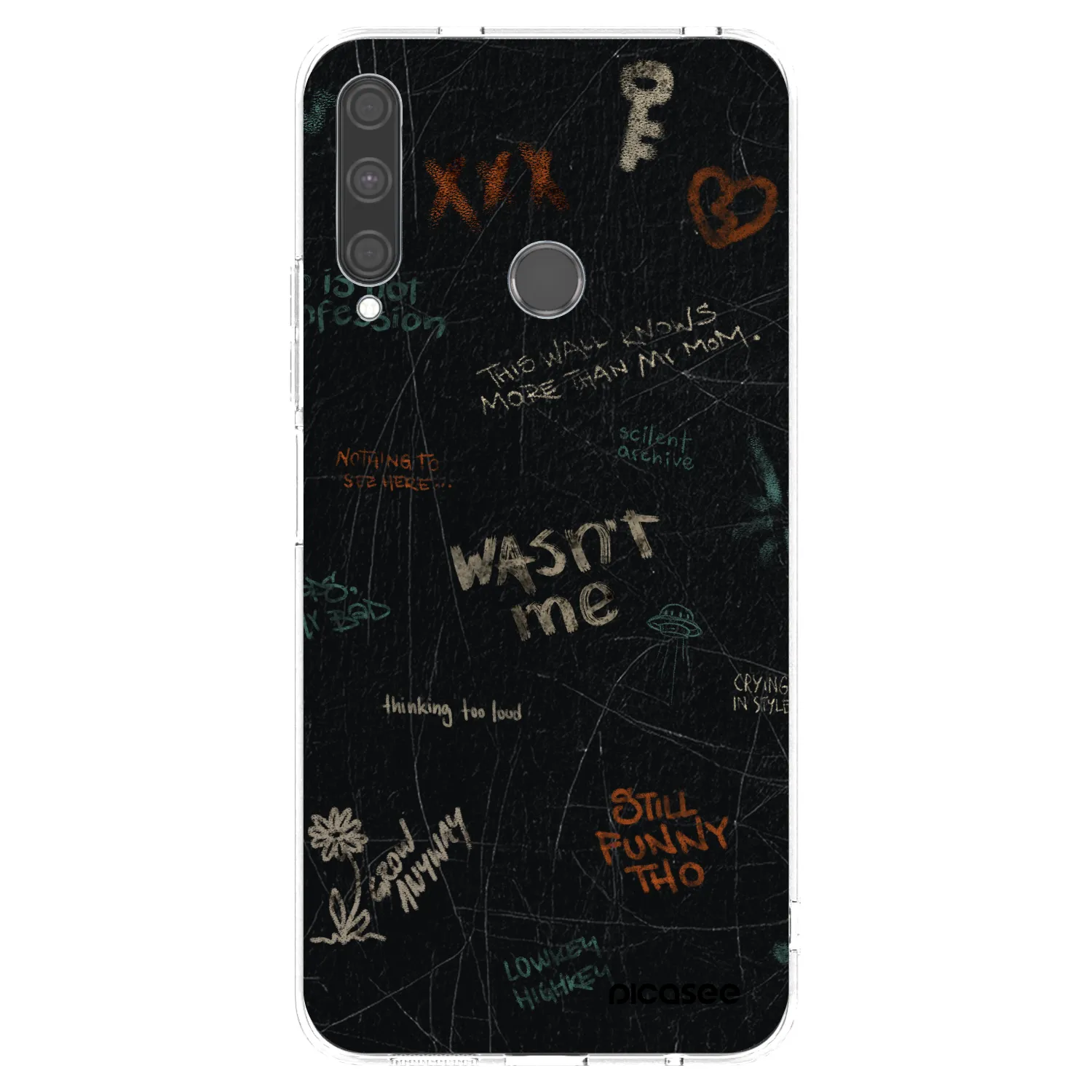 Picasee silikonowe przeźroczyste etui na Huawei P40 Lite E - CONFESSION