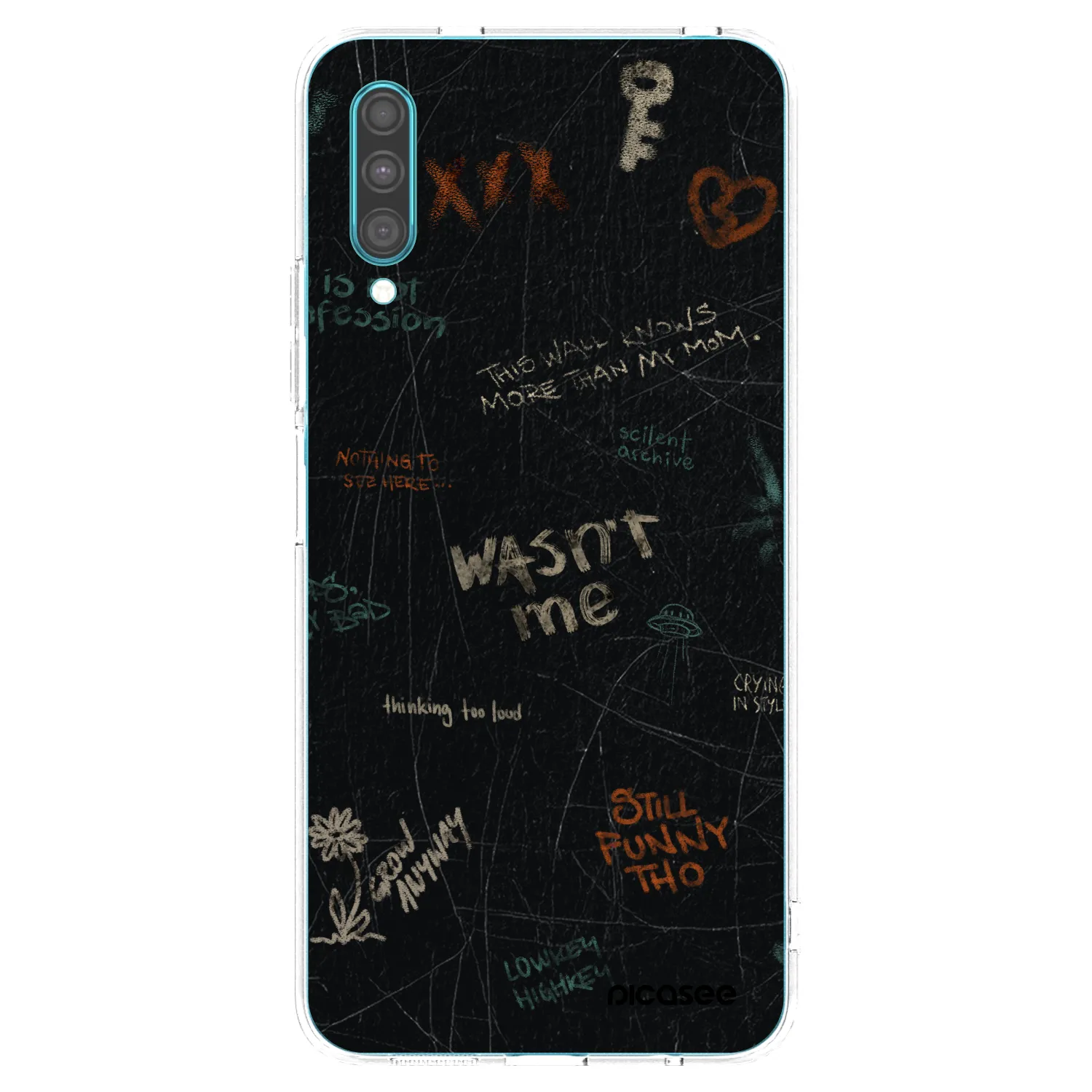 Picasee silikonowe przeźroczyste etui na Samsung Galaxy A30s A307F - CONFESSION