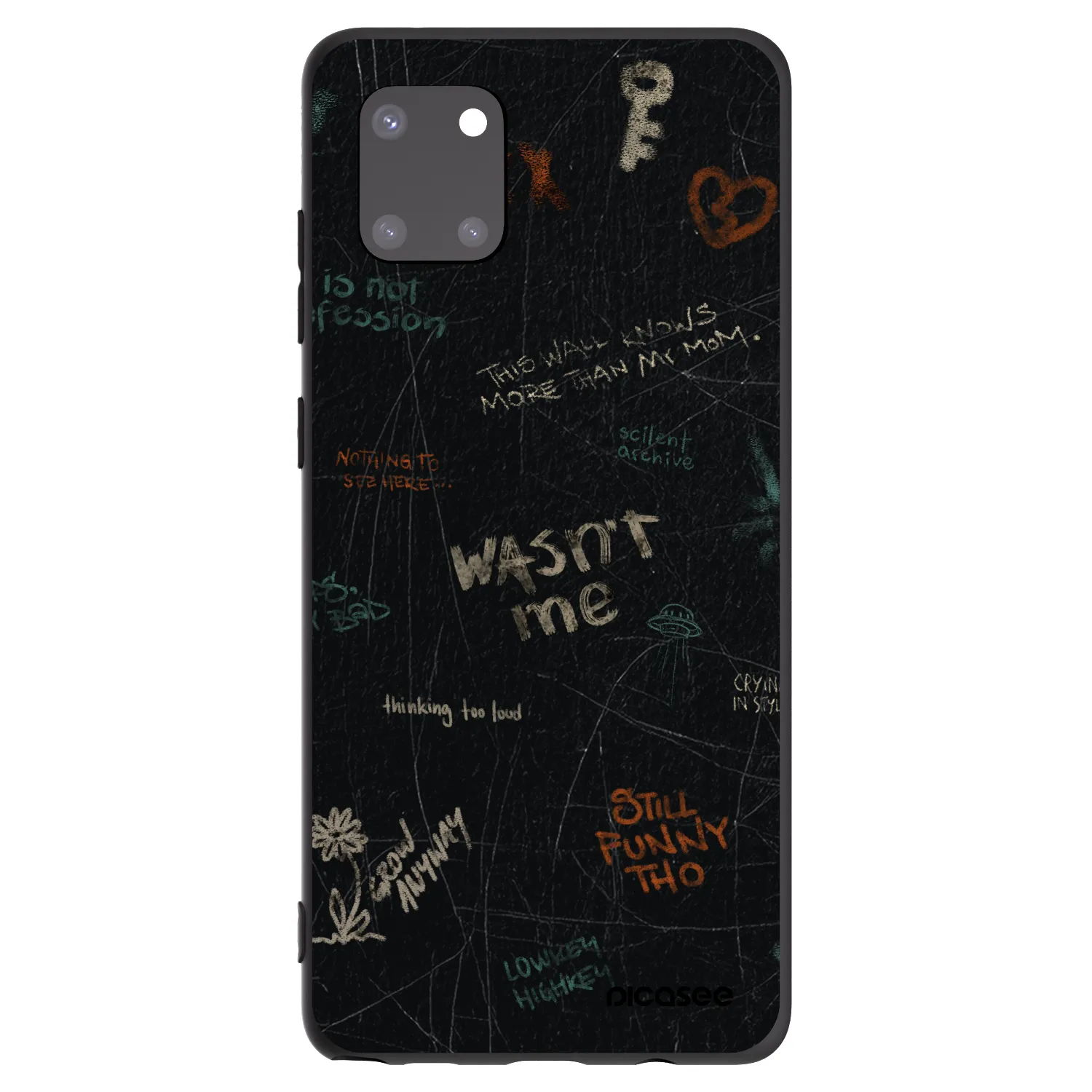 Picasee silikonowe czarne etui na Samsung Galaxy Note 10 Lite N770F - CONFESSION