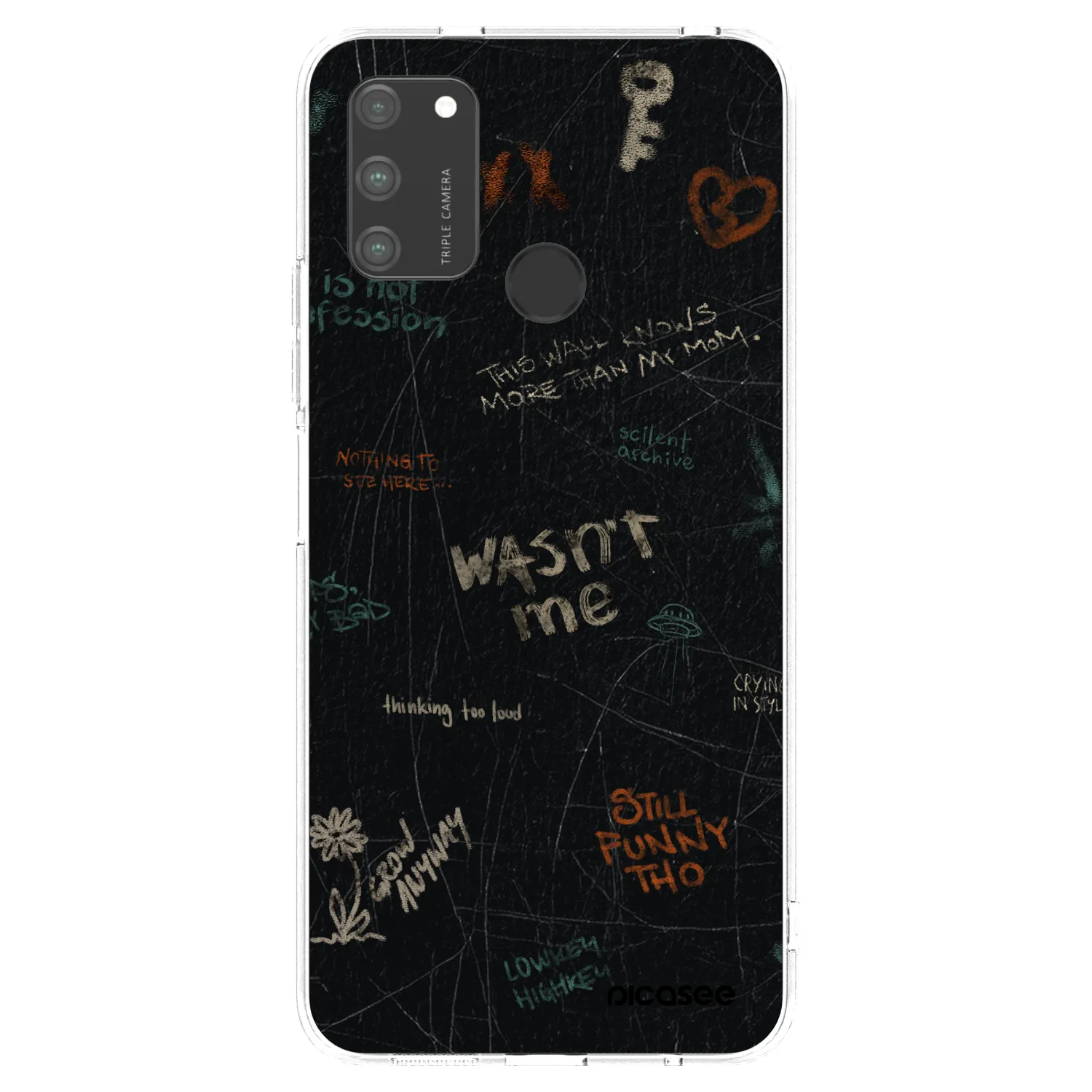 Picasee silikonowe przeźroczyste etui na Honor 9A - CONFESSION
