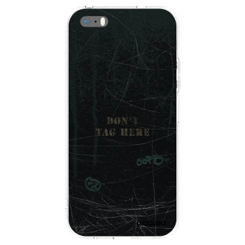 Picasee silikonowe przeźroczyste etui na Apple iPhone 5/5S/SE - DON´T TAG