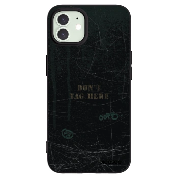Picasee silikonowe czarne etui na Apple iPhone 12 - DON´T TAG