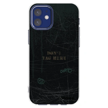 Picasee silikonowe przeźroczyste etui na Apple iPhone 12 mini - DON´T TAG