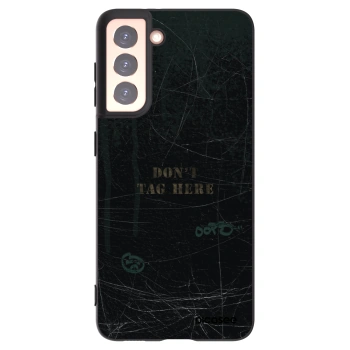 Picasee silikonowe czarne etui na Samsung Galaxy S21 5G G991B - DON´T TAG