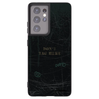 Picasee silikonowe czarne etui na Samsung Galaxy S21 Ultra 5G G998B - DON´T TAG
