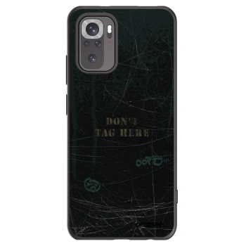 Picasee silikonowe czarne etui na Xiaomi Redmi Note 10S - DON´T TAG