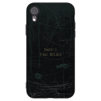 Picasee silikonowe czarne etui na Apple iPhone XR - DON´T TAG