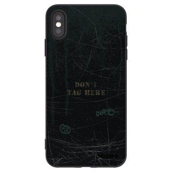 Picasee silikonowe czarne etui na Apple iPhone XS Max - DON´T TAG