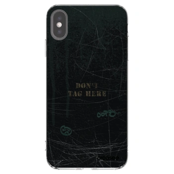 Picasee silikonowe przeźroczyste etui na Apple iPhone XS Max - DON´T TAG