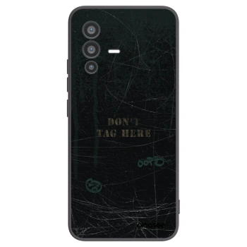 Picasee silikonowe czarne etui na Vivo V23 5G - DON´T TAG