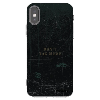 Picasee silikonowe przeźroczyste etui na Apple iPhone X/XS - DON´T TAG