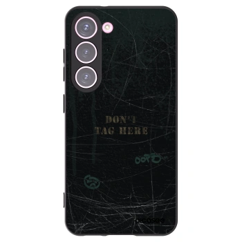 Picasee silikonowe czarne etui na Samsung Galaxy S23 5G - DON´T TAG