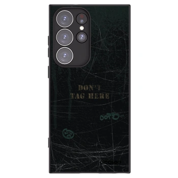 Picasee silikonowe czarne etui na Samsung Galaxy S23 Ultra 5G - DON´T TAG