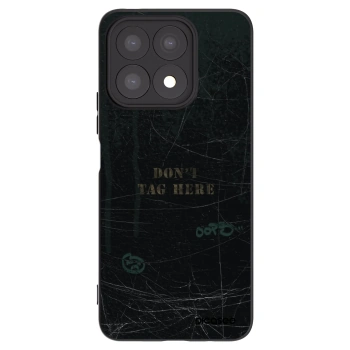 Picasee silikonowe czarne etui na Honor X8a - DON´T TAG