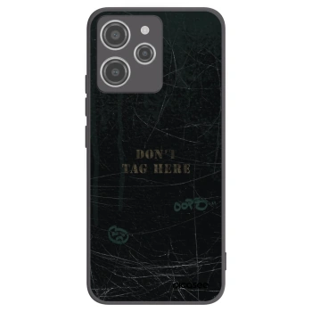 Picasee silikonowe czarne etui na Xiaomi Redmi 12 4G - DON´T TAG