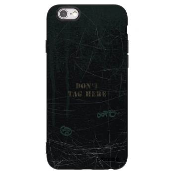 Picasee silikonowe czarne etui na Apple iPhone 6/6S - DON´T TAG