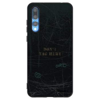 Picasee silikonowe czarne etui na Huawei P20 Pro - DON´T TAG