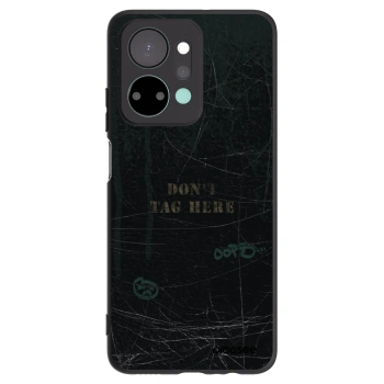 Picasee silikonowe czarne etui na Honor X7a - DON´T TAG