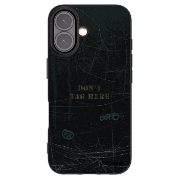 Picasee silikonowe czarne etui na Apple iPhone 16 - DON´T TAG