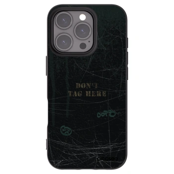Picasee silikonowe czarne etui na Apple iPhone 16 Pro - DON´T TAG