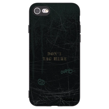 Picasee silikonowe czarne etui na Apple iPhone 8 - DON´T TAG
