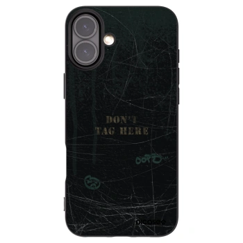 Picasee silikonowe czarne etui na Apple iPhone 16 Plus - DON´T TAG