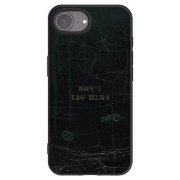 Picasee silikonowe czarne etui na Apple iPhone 16e - DON´T TAG