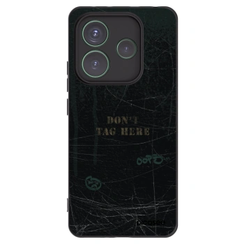 Picasee silikonowe czarne etui na Xiaomi Redmi Note 14 5G - DON´T TAG