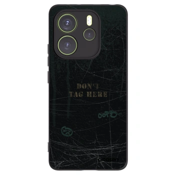 Picasee silikonowe czarne etui na Xiaomi Redmi Note 14 4G - DON´T TAG