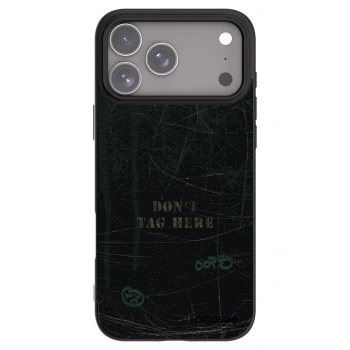 Picasee silikonowe czarne etui na Apple iPhone 17 Pro Max - DON´T TAG