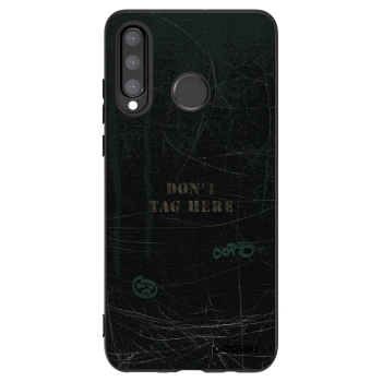 Picasee silikonowe czarne etui na Huawei P30 Lite - DON´T TAG